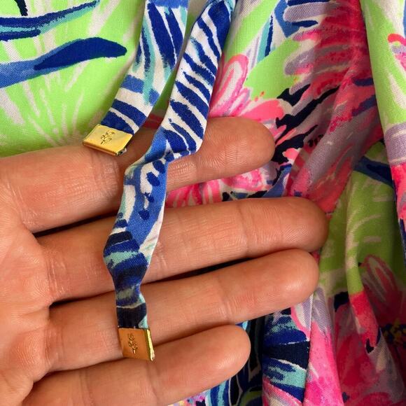 Lilly Pulitzer Katia Shorts Bennet Blue Lets Mango Engineered Lightweight Sz S - Picture 5 of 16